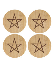 Untersetzer mit Pentagramm 4 St.