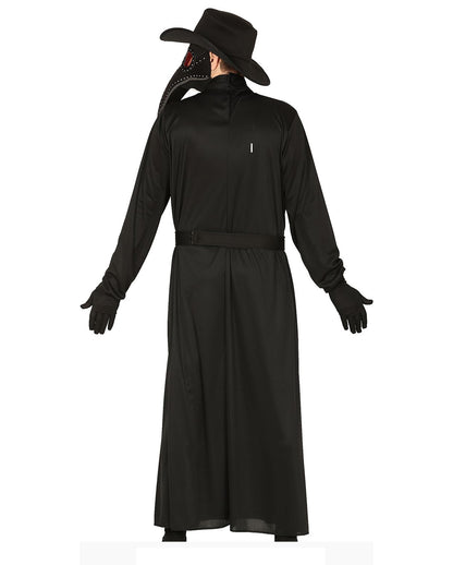 Pest Arzt Kostüm mit Schnabelmaske und Hut für Herren
