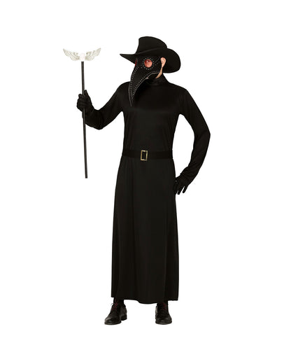 Pest Arzt Kostüm mit Schnabelmaske und Hut für Herren