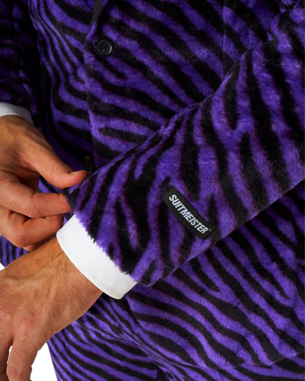 Pimp Faux Fur Zebra Anzug - Suitmeister