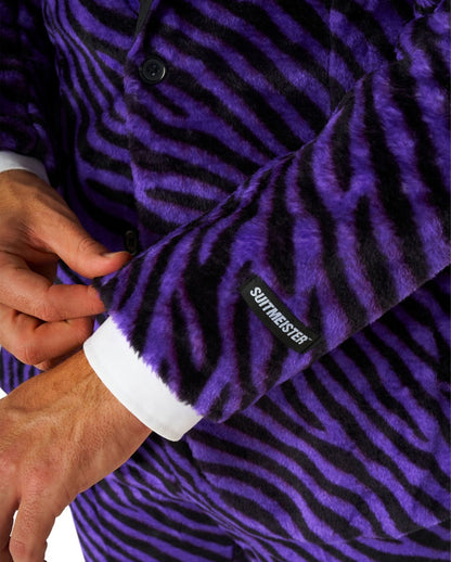 Pimp Faux Fur Zebra Anzug - Suitmeister