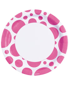 Pinke Punkt Pappteller 8 St.