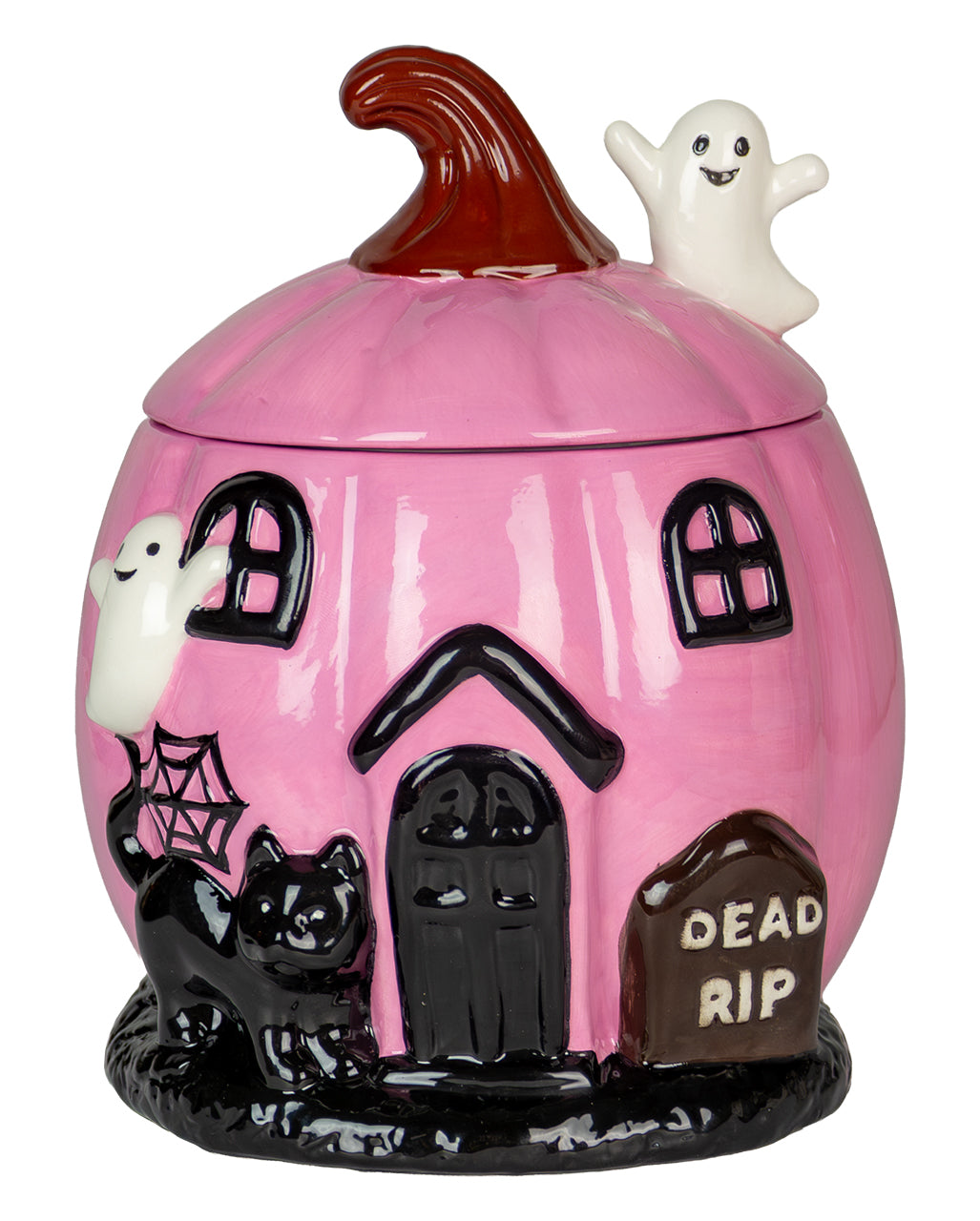 Pinke Summerween Kürbis Keksdose 18cm