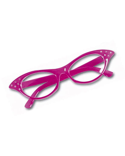 Brille 50er Retro Look pink