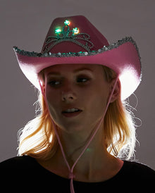 Leuchtender Cowgirl Hut Pink