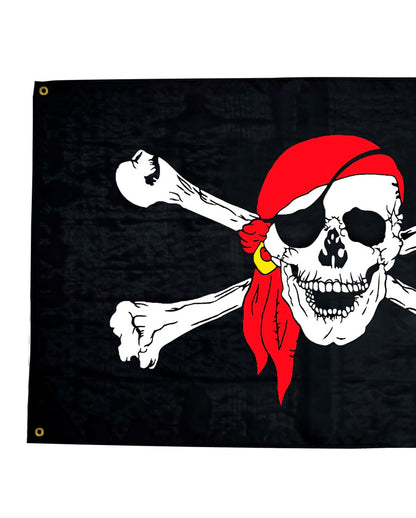 Piratenfahne mit Totenkopf 130x80 cm