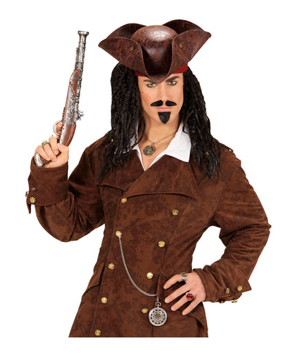 Totenkopf Piratenring aus Metall