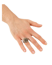 Totenkopf Piratenring aus Metall