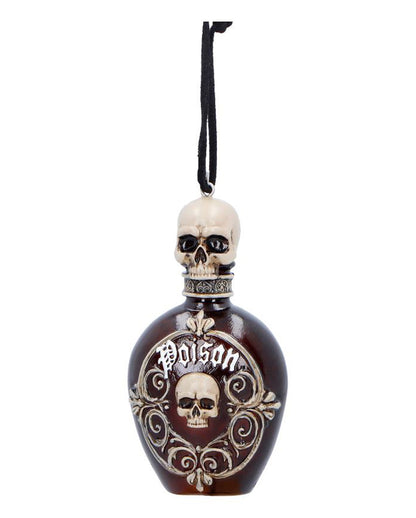Poison Bottle mit Totenkopf Hänge Ornament 10cm