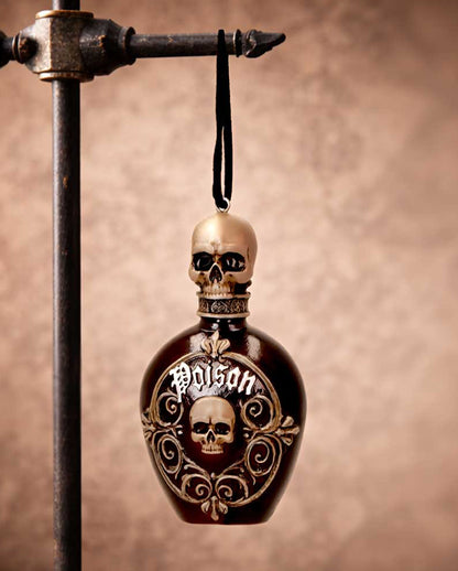 Poison Bottle mit Totenkopf Hänge Ornament 10cm