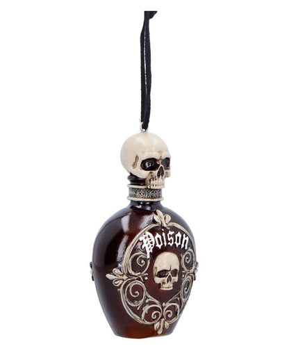 Poison Bottle mit Totenkopf Hänge Ornament 10cm