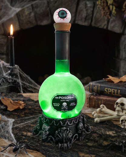 Poison Potion Flasche mit Augäpfel & Green LED`s 29cm
