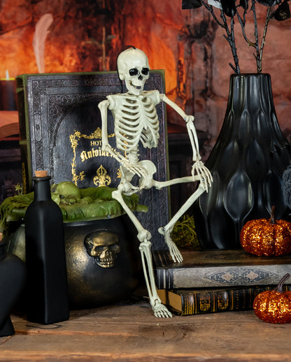 Positionierbares Halloween Skelett 36cm