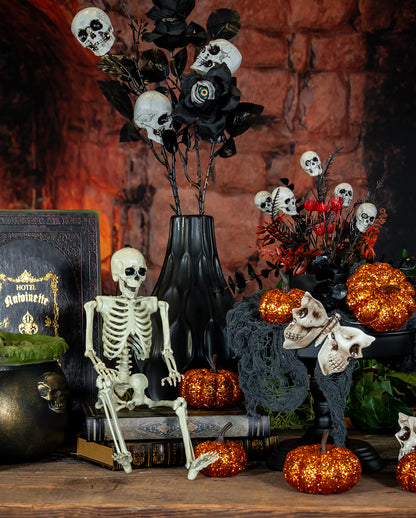Positionierbares Halloween Skelett 36cm