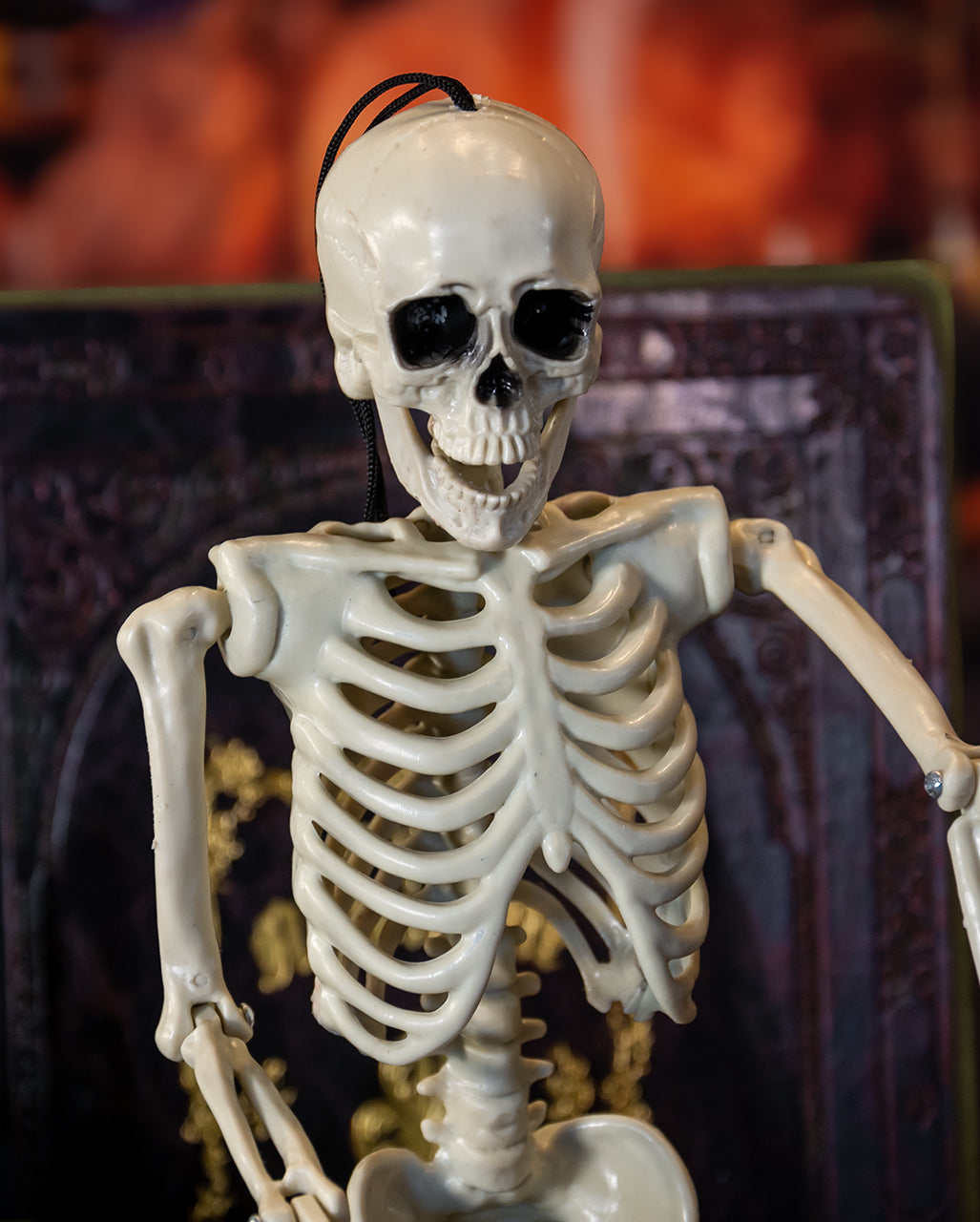 Positionierbares Halloween Skelett 36cm