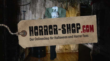 Sprechendes Skelett ohne Kopf Animatronic mit Licht & Sound 145cm