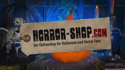 Sprechender Kürbis mit Jack O'Lantern Gesicht 23cm