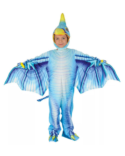Pterodactylus Flugdino Kleinkinderkostüm Blau