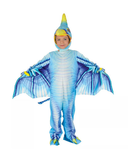 Pterodactylus Flugdino Kleinkinderkostüm Blau