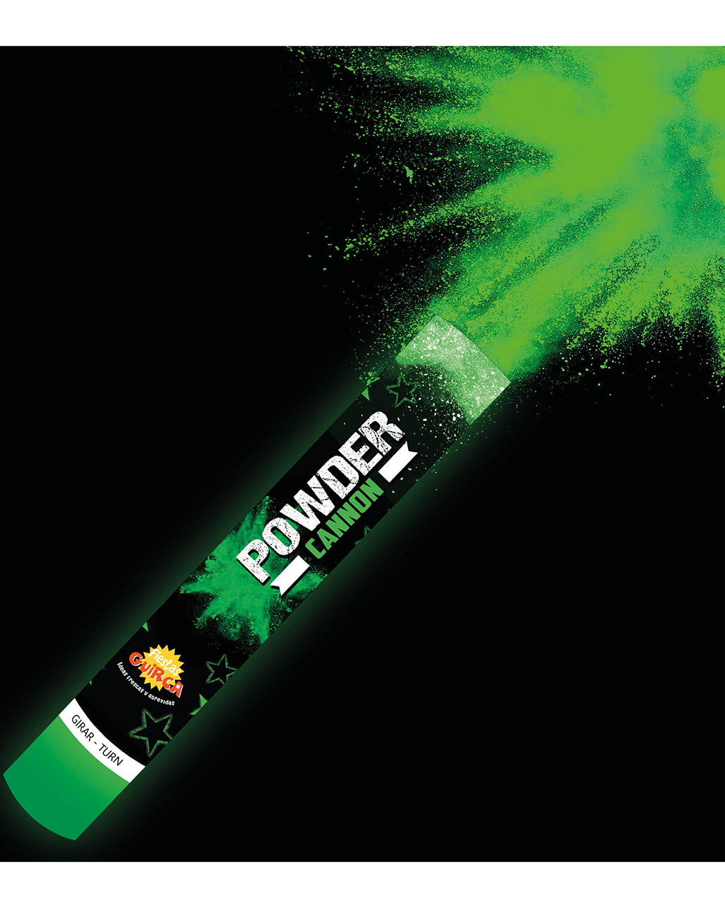 Grüne Pulver Konfetti Kanone 30cm