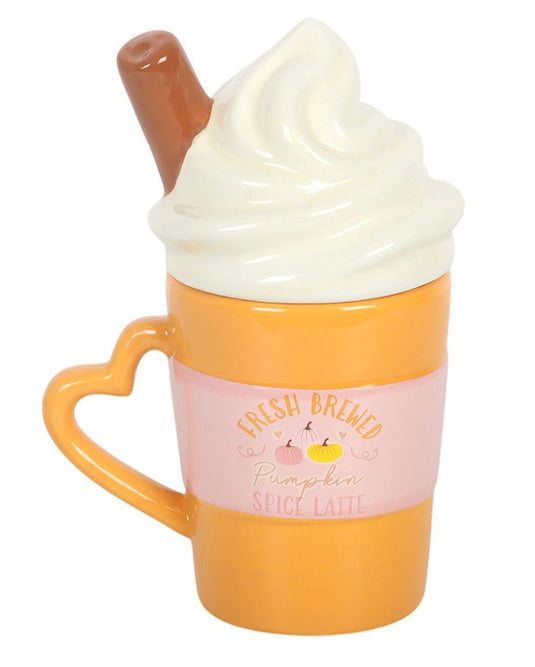 Pumpkin Spice Latte-Tasse mit Deckel 10cm