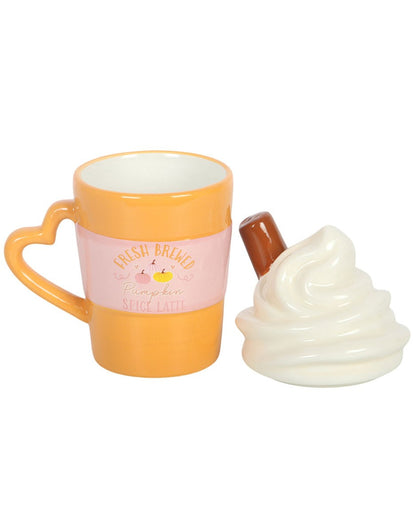 Pumpkin Spice Latte-Tasse mit Deckel 10cm