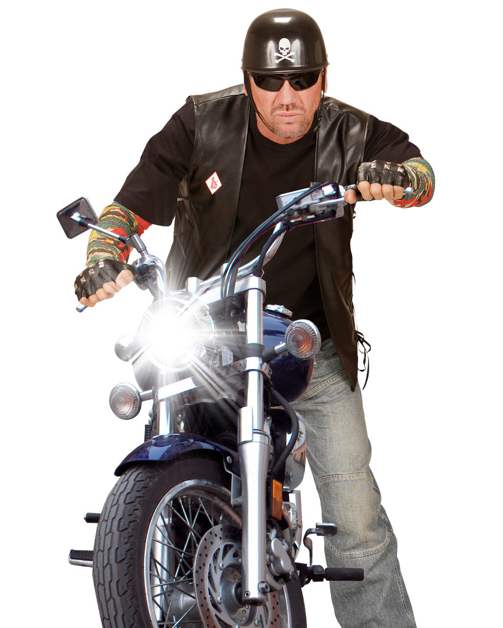Rocker & Biker Handschuhe mit Nieten