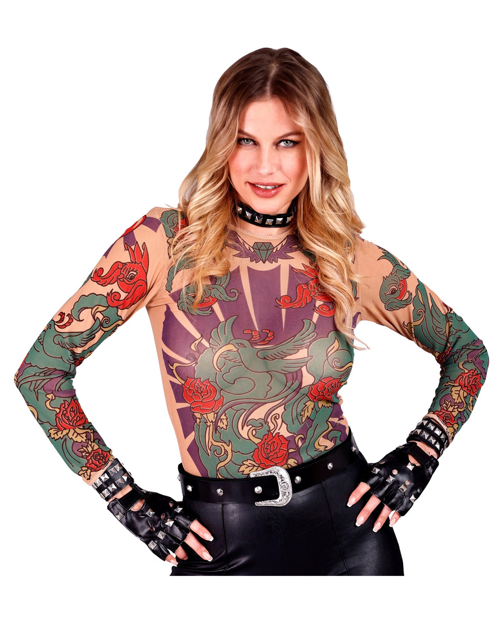 Rocker & Biker Handschuhe mit Nieten