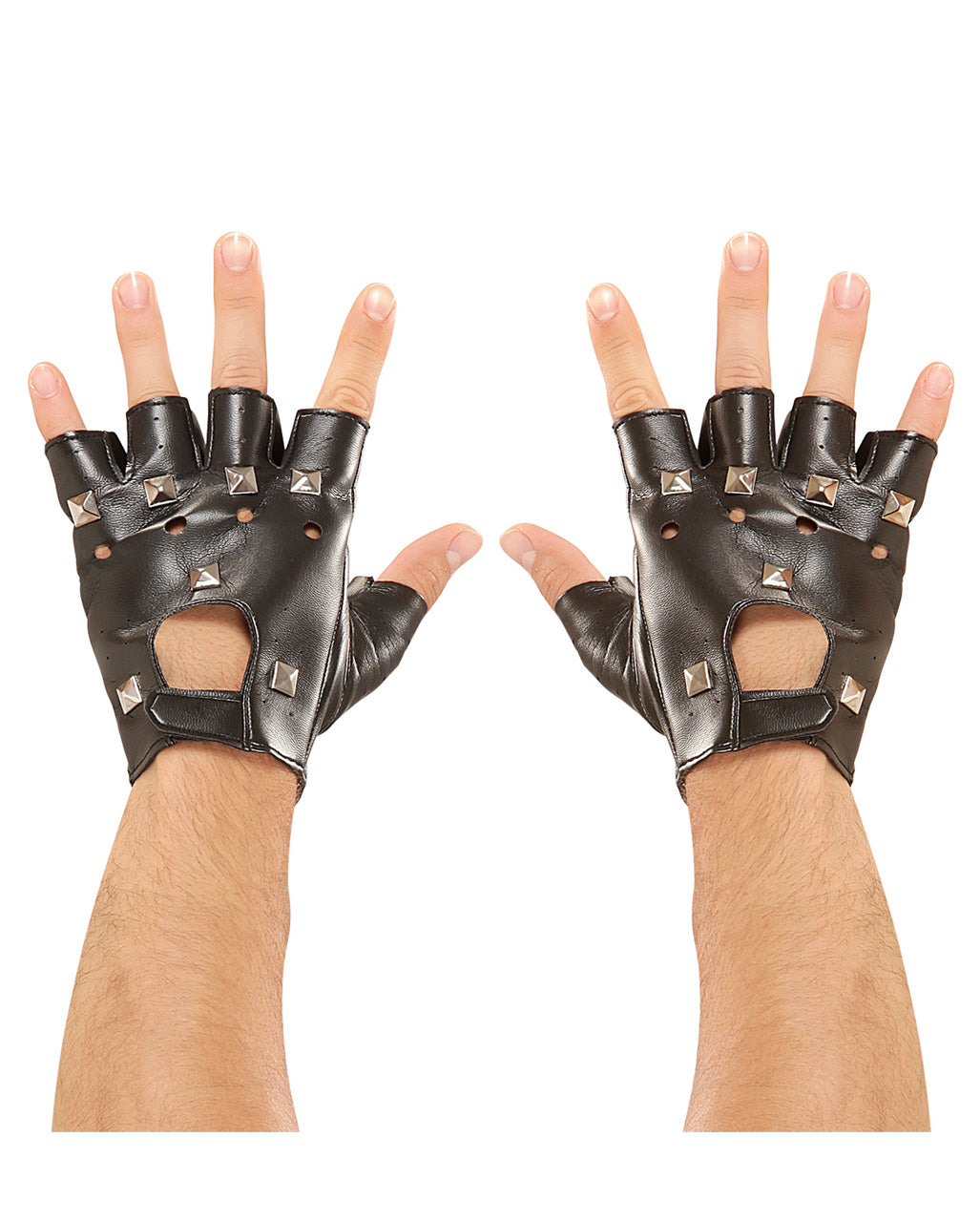 Rocker & Biker Handschuhe mit Nieten