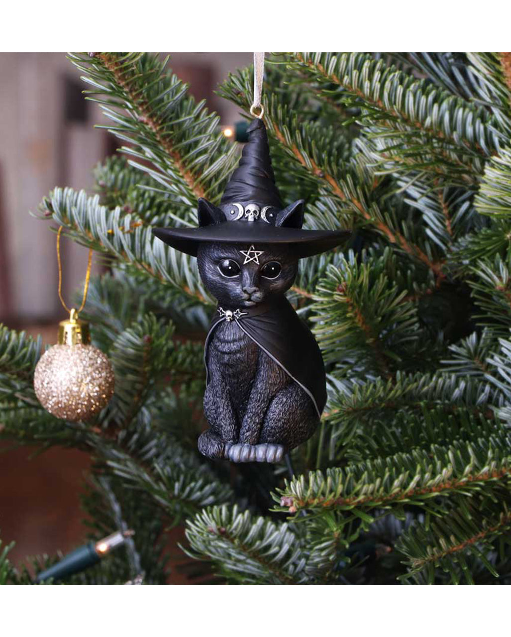 Purrah Hexenkatze Christbaumkugel 11cm