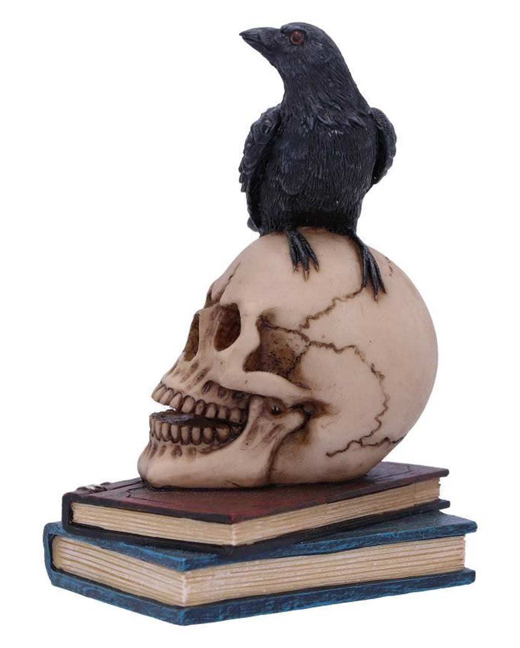 Rabe auf Totenkopf Gothic Figur 10cm