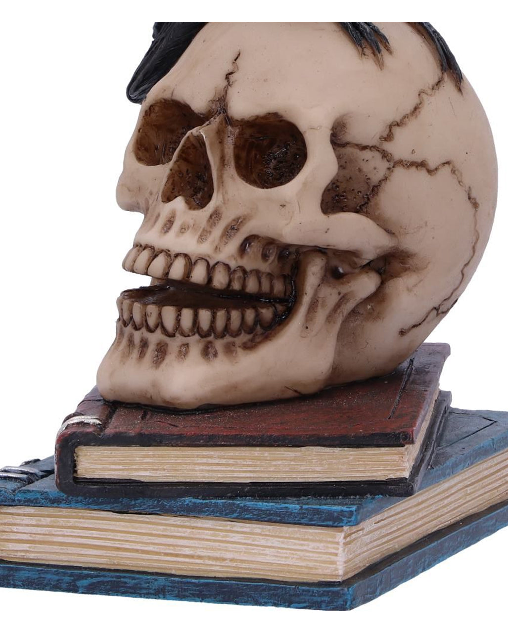 Rabe auf Totenkopf Gothic Figur 10cm