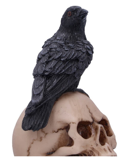 Rabe auf Totenkopf Gothic Figur 10cm