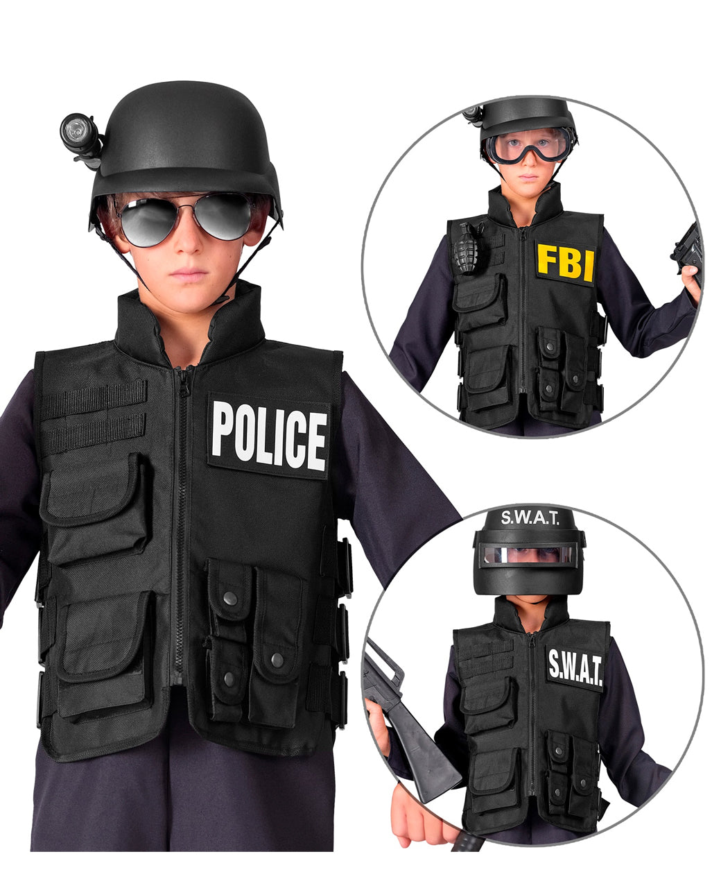 Authentische SWAT Weste Deluxe für Kinder
