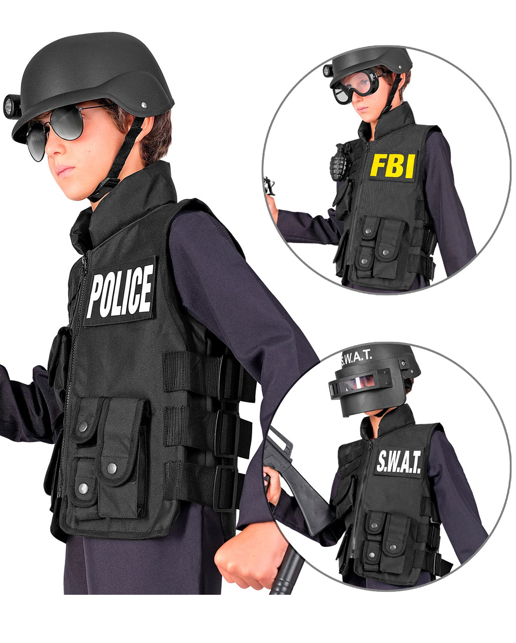 Authentische SWAT Weste Deluxe für Kinder