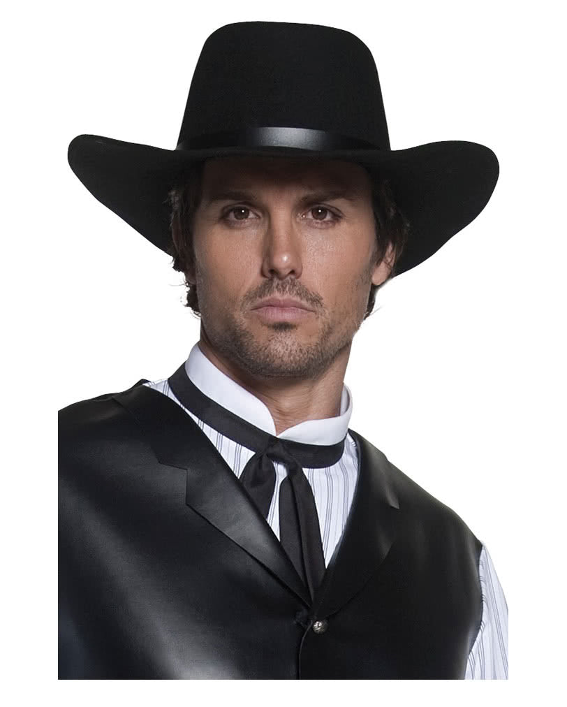 Schwarzer Westernhut für Cowboys & Sheriffs