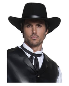 Schwarzer Westernhut für Cowboys & Sheriffs