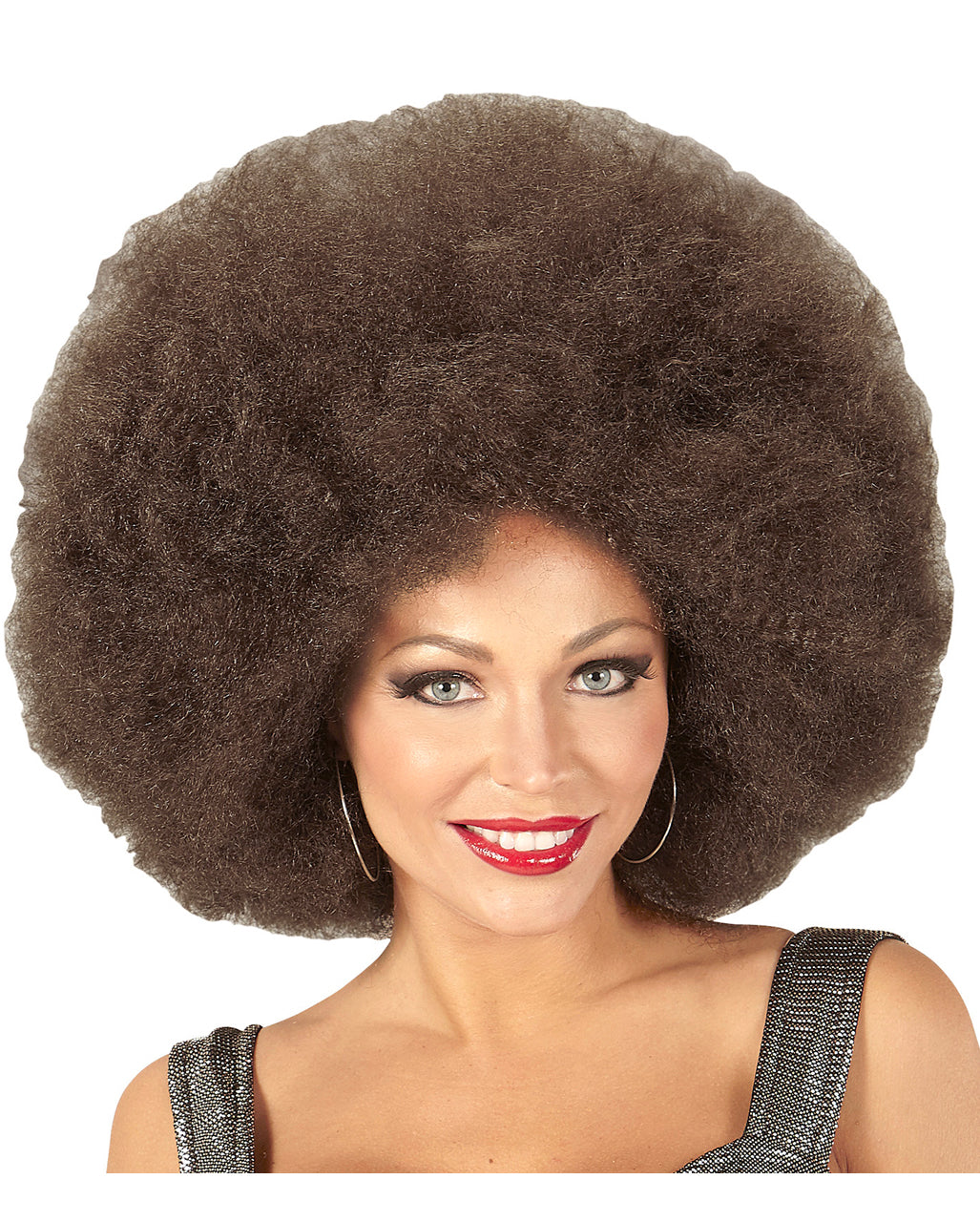 XL Afro Perücke Braun