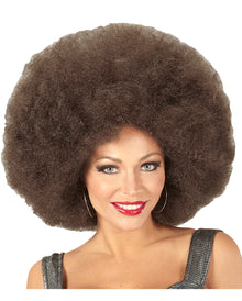 XL Afro Perücke Braun