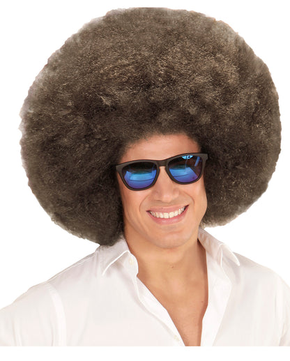 XL Afro Perücke Braun
