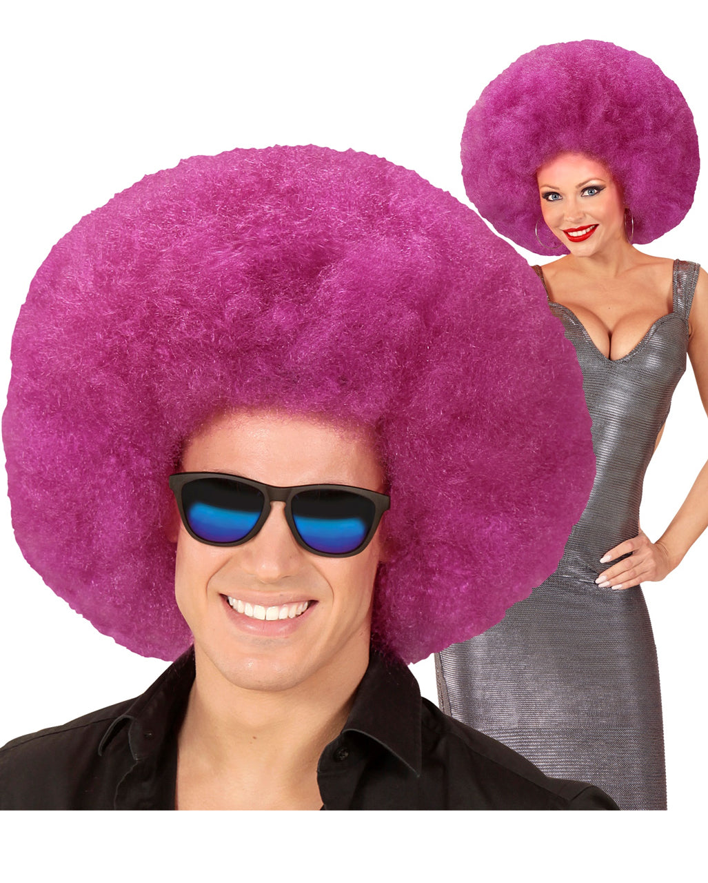 Giant Afro Wig Purple