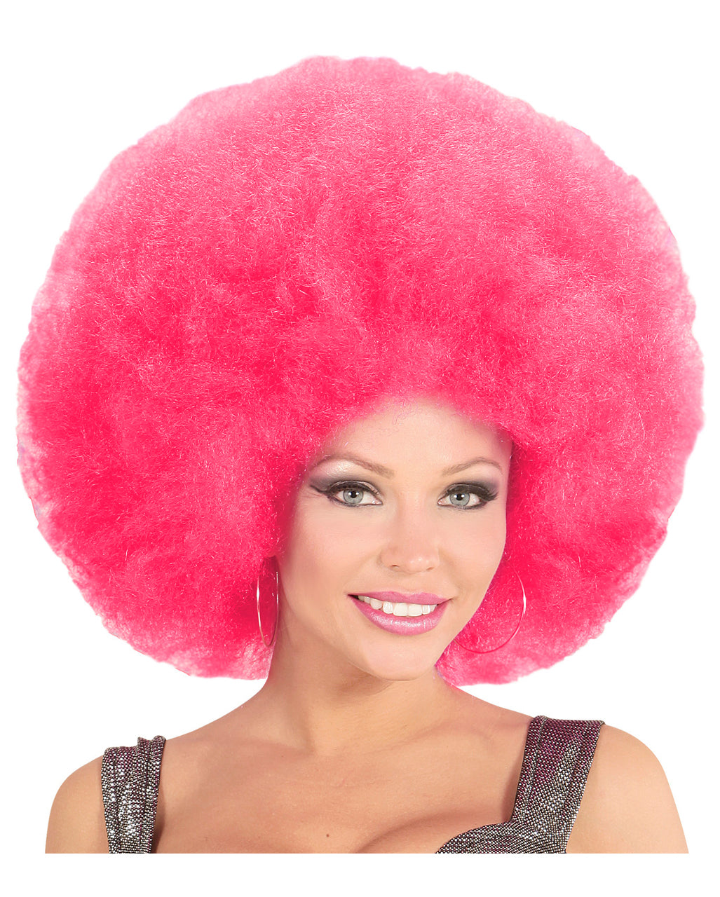 XL Afro Perücke Pink