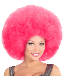 XL Afro Perücke Pink