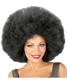 XL Afro Perücke Schwarz