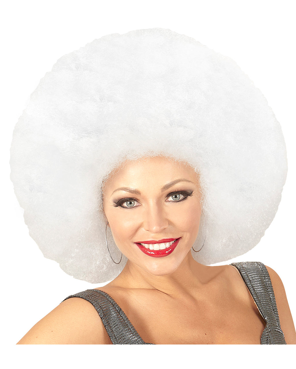 XL Afro Perücke Weiß