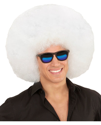 XL Afro Perücke Weiß