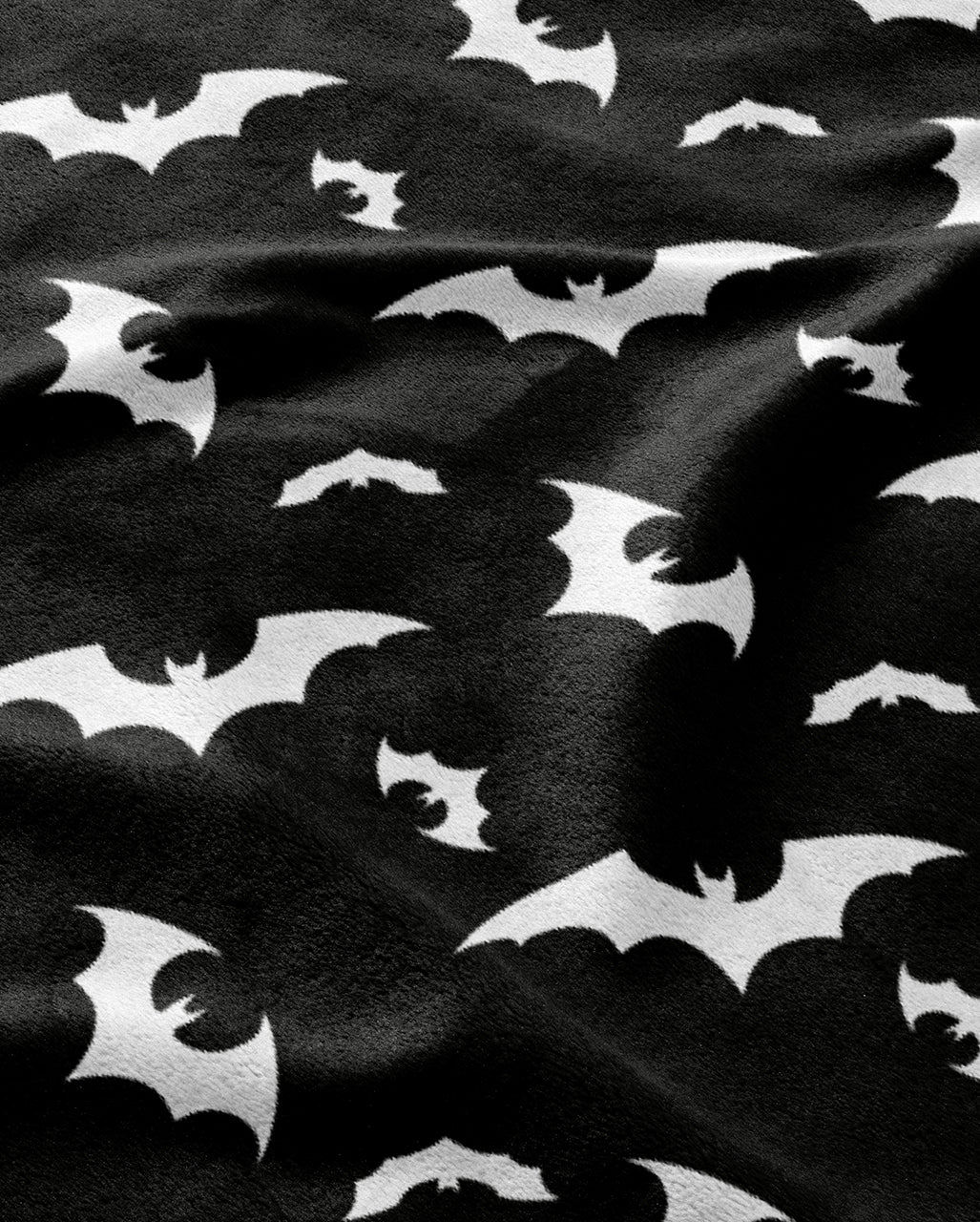 XL Gothic Kuscheldecke mit Fledermaus Motiv 152x178cm