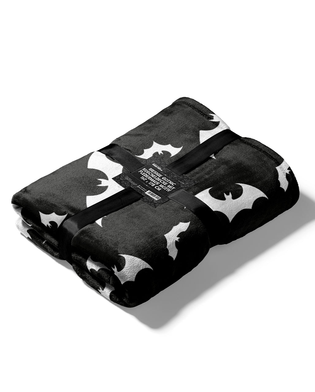 XL Gothic Kuscheldecke mit Fledermaus Motiv 152x178cm