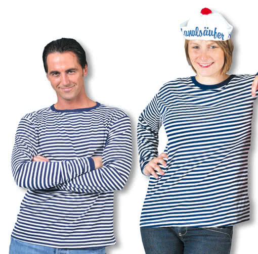Ringelpulli Blau/Weiß