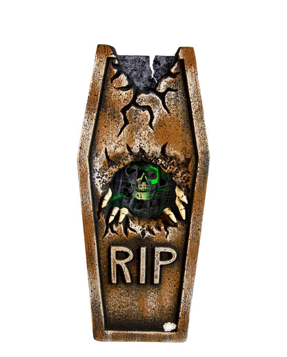 R.I.P. Grabstein mit Gruseleffekt | Licht, Sound & Bewegung 42cm